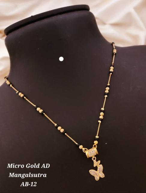 Micro gold ad manglsutra ab 12 Surat fashion jewellery online